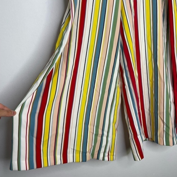 Zara colorful stripes wide cropped legs pants - Picture 4 of 9